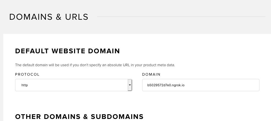 snipcart ecommerce cms set domain